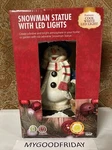 Alpine Corporation ZEN440S-TM 12 Christmas Snowman Statue With Led Lights &timer. Fixed Price $14.99.