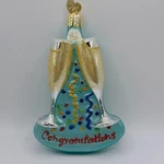 Owc Old World Christmas Congratulation Champagne Toast Glass Blue Ornament. Fixed Price $9.99.