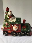 Transpac Decorative Ceramic Oscillating Light Up Christmas Train. Fixed Price $34.99.