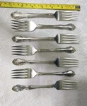 Lot Of Gorham C1947 New Elegance Silverplated "6.5" Salad Forks. Fixed Price $27.99.