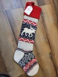 Pottery Barn Fair Isle Knit Christmas Stocking Moose 30" New W/tag!. Fixed Price $50.00.