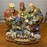 Used Kirklands Christmas Potters Garden Ceramic Nativity Night Light. Fixed Price $34.99.