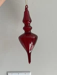 Melrose Large Red Glass Handblown Finial Drop Christmas Ornament 3 Tier. Fixed Price $24.20.