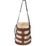 Trademark Hesse Caged Leather Canvas Pouch Bucket Shoulder Bag Statement Purse. Fixed Price $250.00.