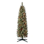 Home Heritage Stanley 5' Pre-lit Artificial Christmas Tree, Pine Cones & Berries. Fixed Price $72.99.