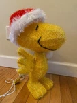 Peanuts 18" Pre Lit Woodstock With Santa Hat Outdoor Holiday Yard Art. Fixed Price $79.95.