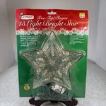 Vintage Joybrite 15- Light Bright Star Christmas Tree Topper Stained Glass Look. Fixed Price $25.00.