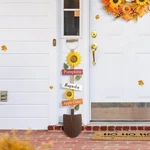 New Glitzhome 47.75"H Fall Wood & Metal Shovel Yard Stake. Fixed Price $23.20.
