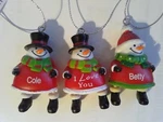 Ganz Snowman Ornament Jolly Jingles Christmas Bell Personalized Any. Fixed Price $6.99.