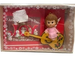 Vintage Angel And Guitar Ornament With Christmas Card Bradford Novelty Nib. Fixed Price $11.21.