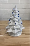 Ceramic Christmas White Vintage Holiday Tree Light Up 1990. Fixed Price $175.00.