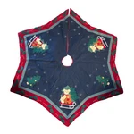 Vtg Felt Christmas Skirt 51" Bears Appliqu Folk Art Holiday Kitsch. Fixed Price $54.86.