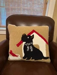 Macys Martha Stewart Collection Hooked Scottie Dog House Decorative Throw Pillow. Fixed Price $19.95.