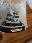 New Thomas Kinkade Bradford Exchange White Christmas Train Snowman Figurine 12". Fixed Price $61.62.