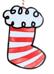 Burton + Red Striped Wooden Stocking Christmas Ornament New Nwt. Fixed Price $15.00.