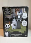 5' Gemmy Airblown Inflatable Jack Skellington W/ Zero Doghouse Halloween. Fixed Price $59.99.