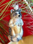 Old World Christmas Raccoon Blown Glass Ornament Owc #12080 New 3.5". Fixed Price $16.95.