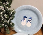 Target Home Winter Frost Snowman Couple 4 Dinner Plates 10 " Christmas New. Fixed Price $35.50.