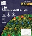 Home Accents Holiday 1002 482 713 150CT Multicolor Mini Led Net Lights 4X6 - New. Fixed Price $29.95.