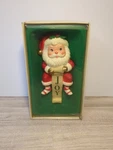 Vintage Santa Claus Christmas Stocking Hanger Holder Russ Joy Mantle 4660 4.5". Fixed Price $9.95.