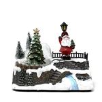 Allgala Polyresin Christmas House Figurine Santa & Tree, Usb Battery XH93416. Fixed Price $27.33.