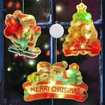 Christmas Window Lights Led Battery Operated 3 Pack Silhouette Wit. Fixed Price $17.99.