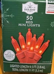 50 Ct Led Mini Christmas String Lights, W/red Cord I/o. Halloween Valentine. Fixed Price $19.94.