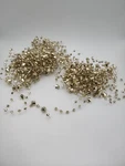 Christmas Tree Bead Garland Gold Icicle Shatterproof Holiday Decor 5-1/2 Ft. Fixed Price $16.19.