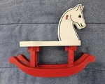 Rocking Horse By Heritage Mint - Wooden For Doll Christmas Decoration 1990. Fixed Price $6.00.