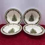 Holiday Celebrations Christopher Radko 2004 4-PACK Rimmed Soup Plates Trees 9". Fixed Price $28.04.