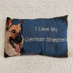 Vintage Robert J May Tapestry Throw Pillow Love My German Shepherd Dog. Fixed Price $12.74.