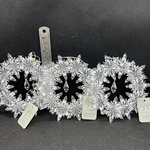 Lot Of 3 New! Raz Imports 5.5" Jeweled Snowflake Wreath Ornament Christmas. Fixed Price $9.99.