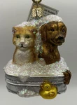 Bubble Bath Buddies Blown Glass Glitter Ornament Old World Christmas W/tag 3.75H. Fixed Price $18.00.