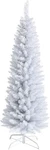 Giantex 6FT Pencil Christmas Tree, Realistic Unlit Pine, 340 Pvc Tips, White. Fixed Price $91.14.