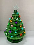 Raz Imports Light Up Christmas Tree 8 X 5.5 Battery Operated Vintage Look 9222. Fixed Price $29.99.