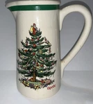 Spode Ceramic Pitcher Christmas Tree Gift 32 Oz Tele-flora 7 Tall. Fixed Price $20.00.