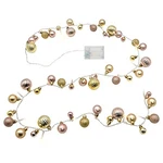 Lumabase Battery Operated String Lights With Christmas Ornaments Gold. Fixed Price $21.02.