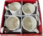 8PC Oneida Sue Zulauf Christmas Cutouts Ceramic Holiday Mugs Spoons 2009 New. Fixed Price $36.00.