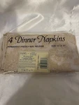 New Old Stock Set Of 4 Bardwil Linens Ivory Christmas Sparkle Napkins. Fixed Price $14.99.