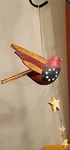 Kurt Adler Americana Ornament Patriotic Bird Stars Wooden Wings Ksa Gift. Fixed Price $24.00.