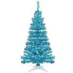 Juegoal 4 Ft Lighted Artificial Christmas Tree, Pre-lit Green Tinsel. Fixed Price $46.99.