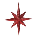Vickerman M167403 Plastic Iridescent Glitter Bethlehem Star In 2/BAG, 12", Red. Fixed Price $29.09.