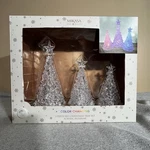 Mikasa Color Changing Acrylic Christmas Tree Set Of 3 Box Holiday Decor. Fixed Price $42.00.