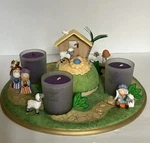 Hallmark Nativity Advent Votive Candleholder Set, Christmas 2005 Read. Fixed Price $24.99.