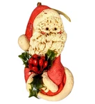 Vtg Santa Claus Figure Holiday Primitive Homemade Dough Clay Christmas Ornament. Fixed Price $17.20.