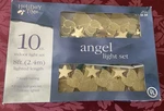 Holiday Time Angel Christmas Tree Light 10 Ct Clear Gold Holding Stars 8FT. Fixed Price $21.99.