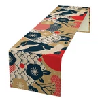 Crane Dinning Table Runner, Line Art Modern Janan Style Oriental Runner.... Fixed Price $16.12.