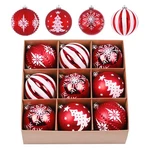 Valery Madelyn Ball Ornaments, 4CT Red White Shatterproof Christmas.... Fixed Price $50.78.