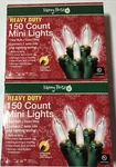 Lot Of 2 Christmas Holiday 150CT Clear Heavy Duty String Lights Merry Brite Set. Fixed Price $34.99.