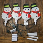Gemmy Lightshow Christmas Snowmen Pathway Stakes Indoor/outdoor Total Of 4. Fixed Price $33.98.
